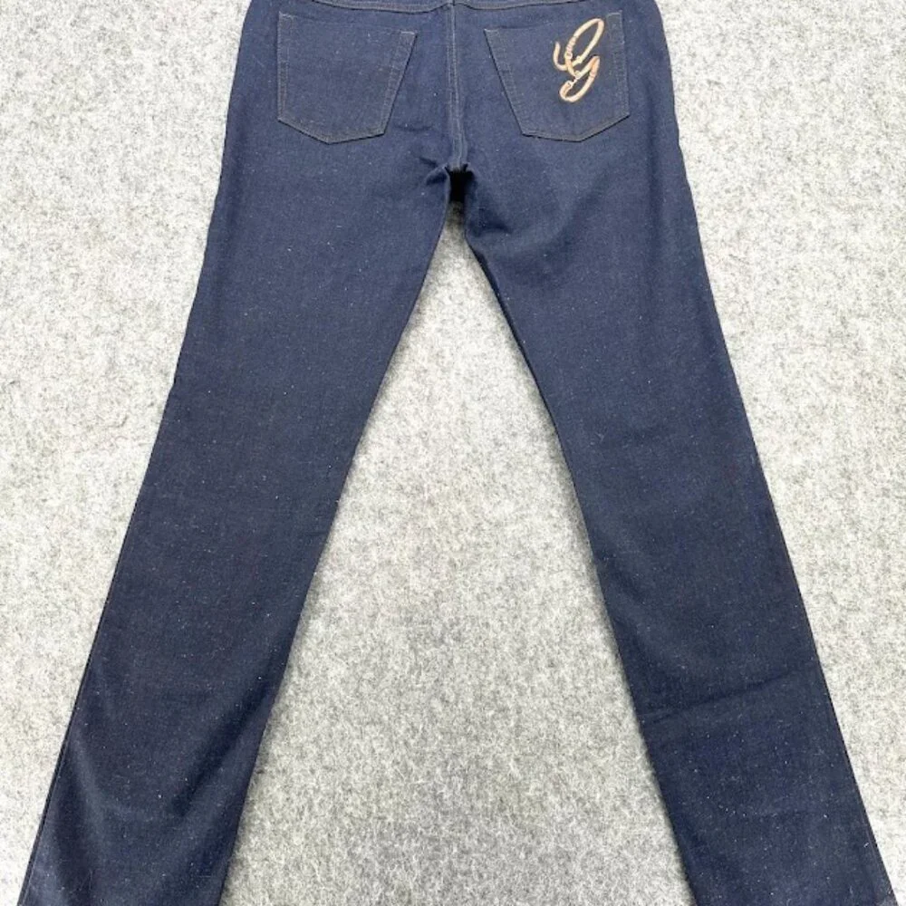Gucci Dark Blue Denim Jeans‎ IT 48 US 33 Made in Italy Logo Pocket